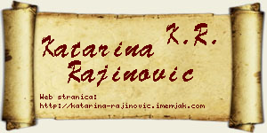 Katarina Rajinović vizit kartica